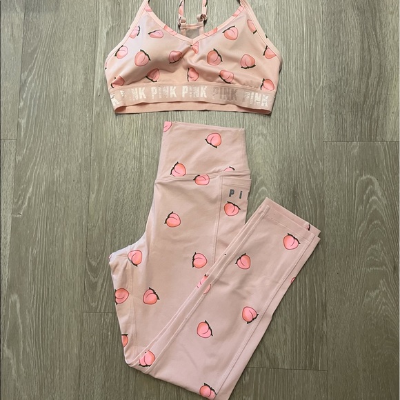 PINK SPORTS BRA AND LEGGING SET NEW WITH TAGS - Picture 1 of 1